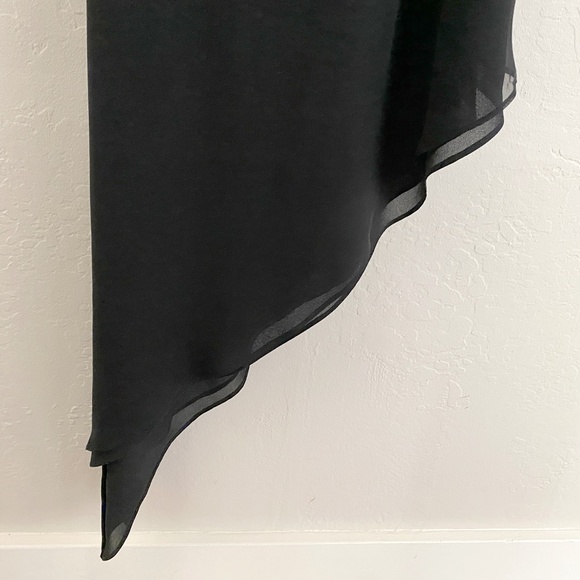 Claudia Cordic Asymmetrical Black Dress w/ Jewel beaded Straps - Picture 3 of 8